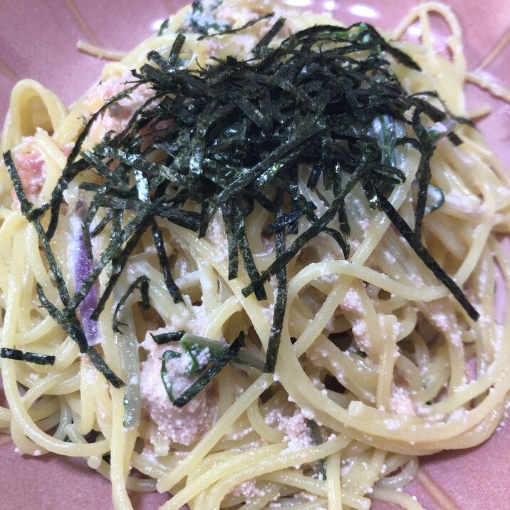 たらこと水菜のパスタ